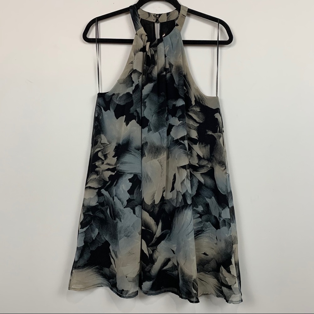 ASTR the Label High Neck Shift Dress Black Multi - Picture 2 of 7